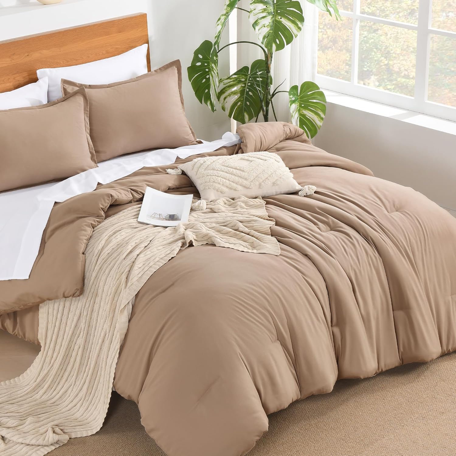 Bed in a Bag Solid Soft Lightweight Comforter Sets