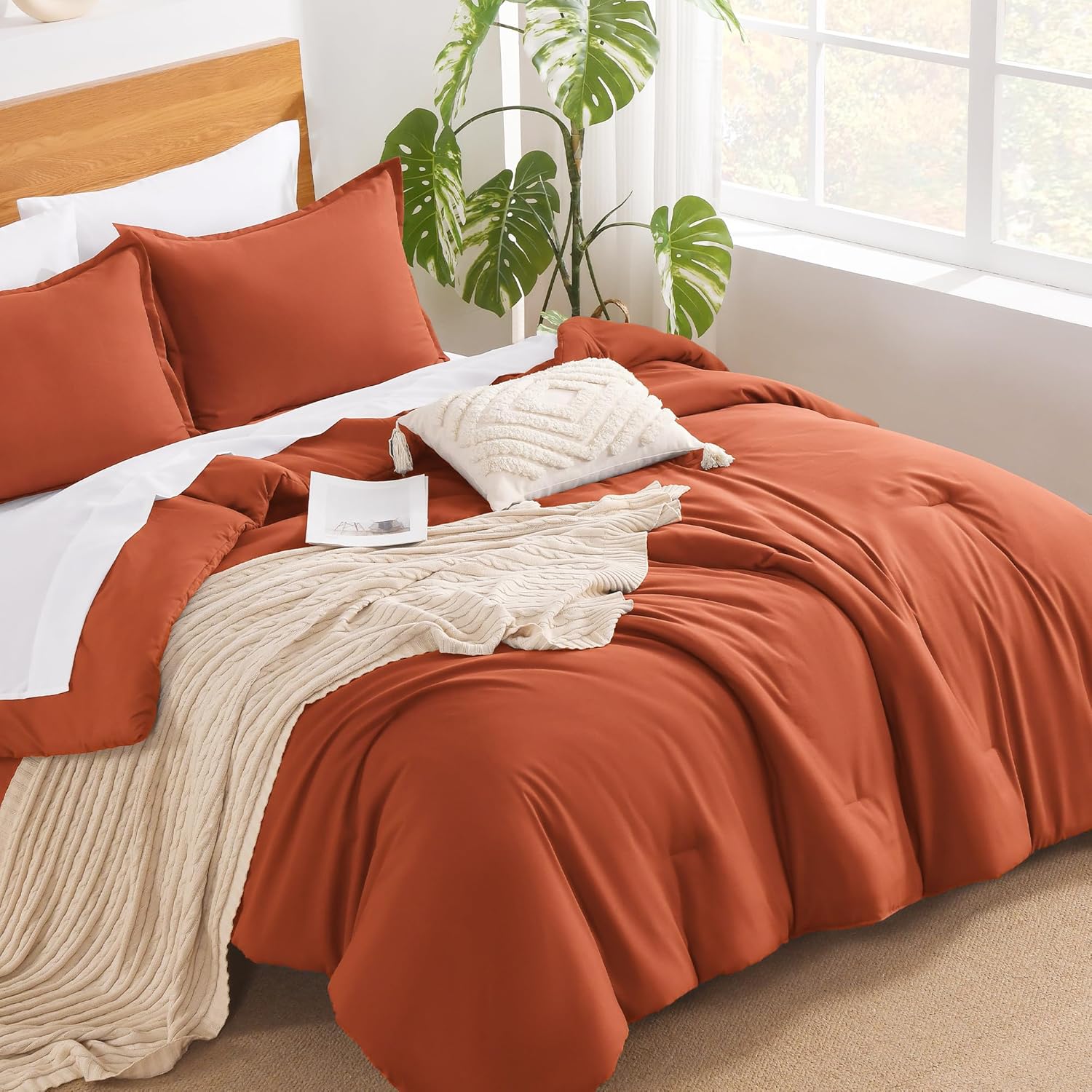 Bed in a Bag Solid Soft Lightweight Comforter Sets