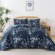 Floral Reversible Flower Quilted Bedspread Coverlet