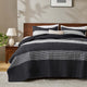 Striped Patchwork Bedspread Coverlet Soft Quilted Bedding Set