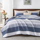 Striped Patchwork Bedspread Coverlet Soft Quilted Bedding Set