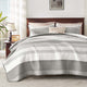 Striped Patchwork Bedspread Coverlet Soft Quilted Bedding Set