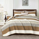 Striped Patchwork Bedspread Coverlet Soft Quilted Bedding Set