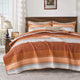 Striped Patchwork Bedspread Coverlet Soft Quilted Bedding Set