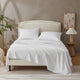 Natural 100% Cotton Breathable Solid 4 Pieces Sheet Set