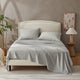 Natural 100% Cotton Breathable Solid 4 Pieces Sheet Set