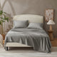 Natural 100% Cotton Breathable Solid 4 Pieces Sheet Set