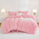 Heavy Faux Fur Plush Comforter Set