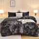 Heavy Faux Fur Plush Comforter Set