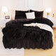 Heavy Faux Fur Plush Comforter Set