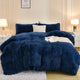 Heavy Faux Fur Plush Comforter Set