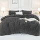 Heavy Faux Fur Plush Comforter Set