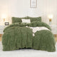 Heavy Faux Fur Plush Comforter Set