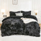 Heavy Faux Fur Plush Comforter Set
